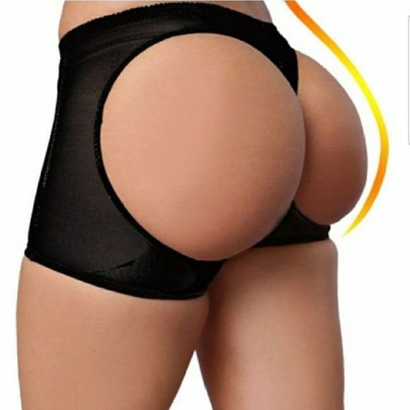 .BLACK SHORT BUTT LIFTER SHAPER CONTROL - Picture 1 of 5